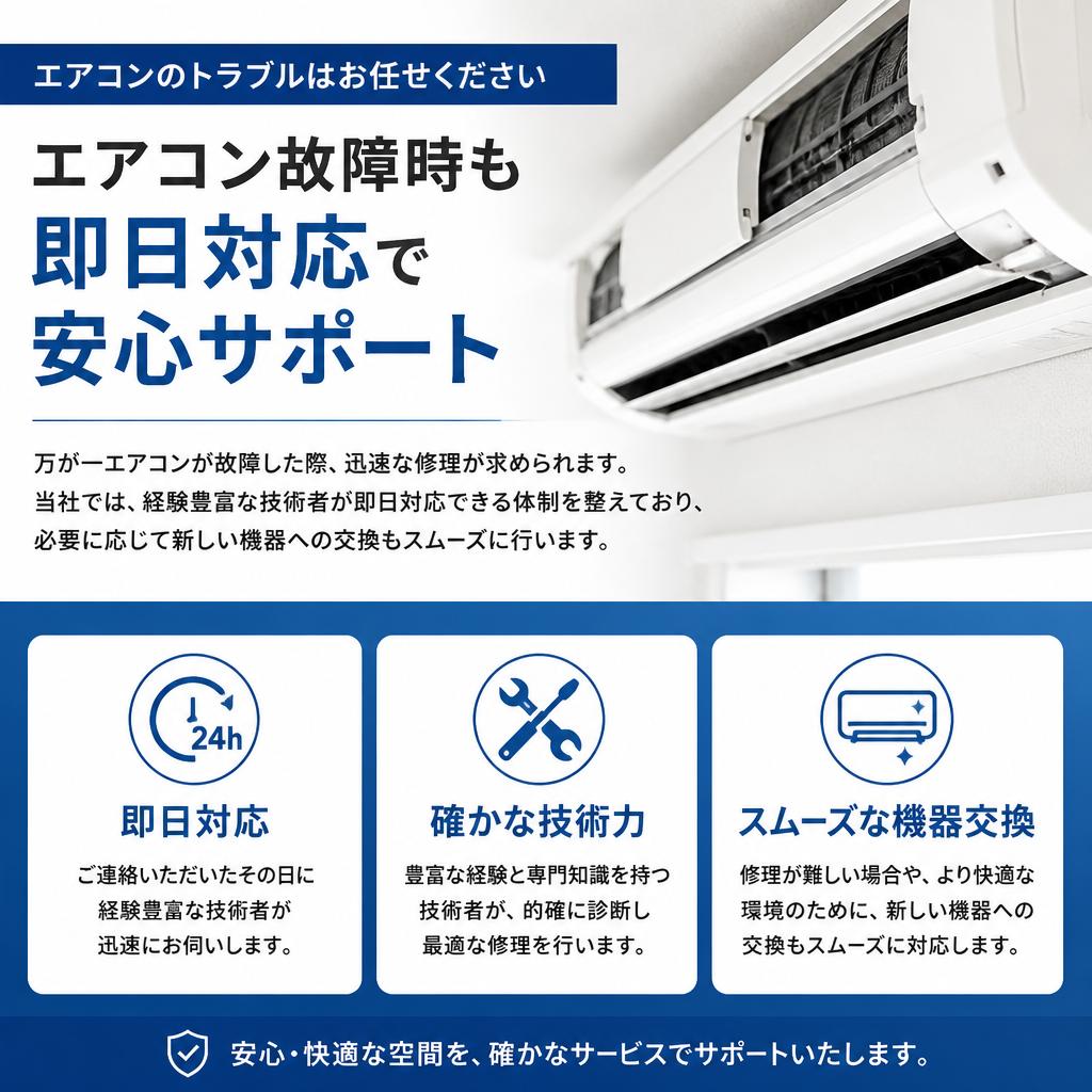 スピーディな修理・交換サービス